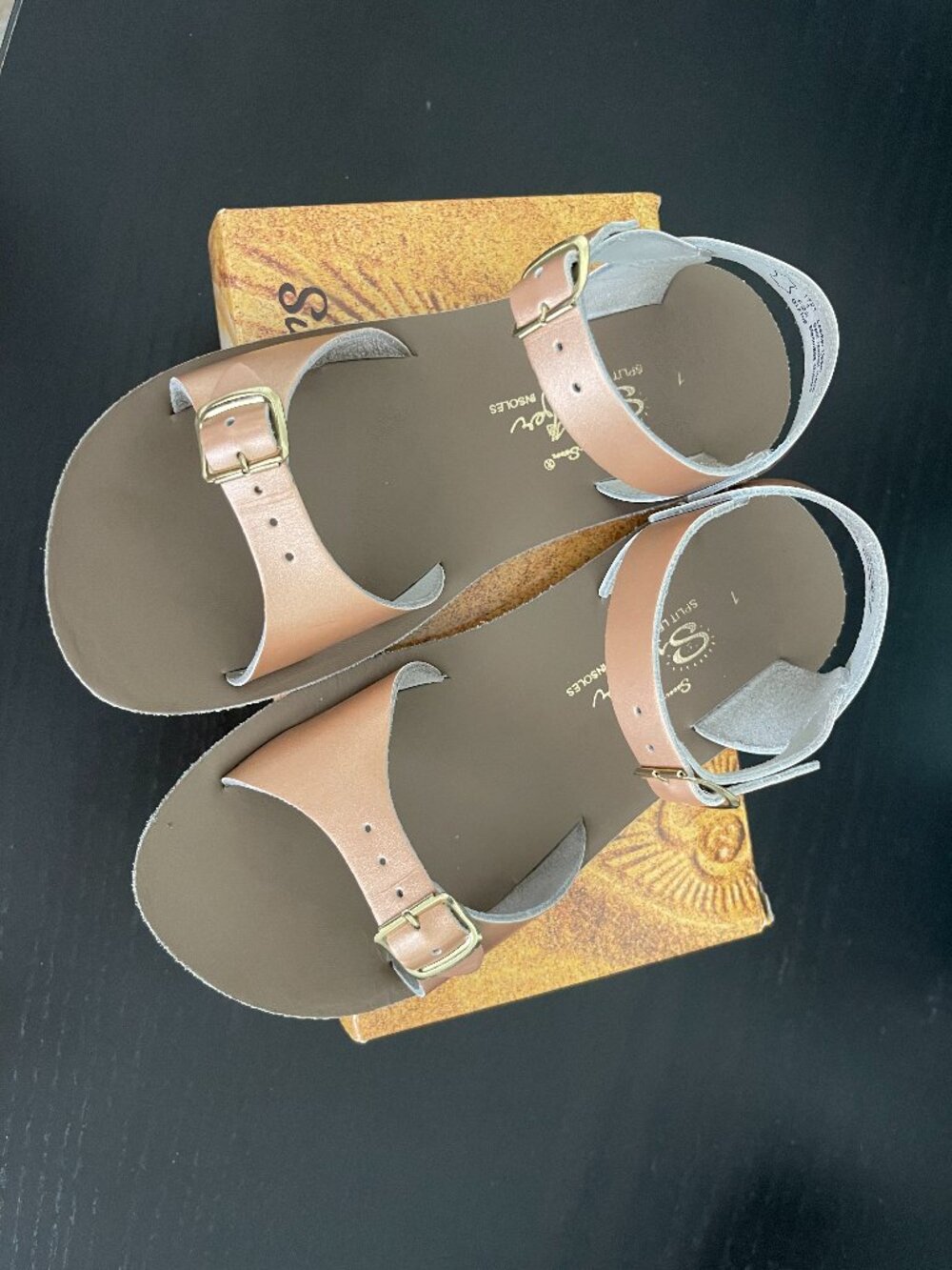 Salt Water Surfer Sandals Rose Gold Kids Size 1